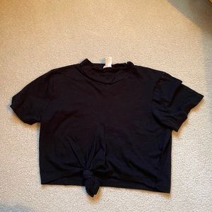 PacSun Me to We Black Tie Crop Top